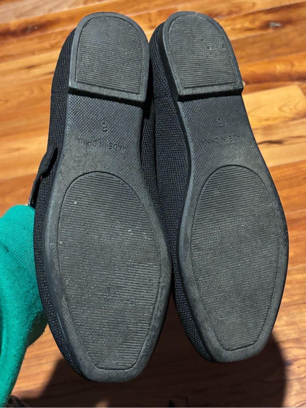 Steve Madden Black Knit Mary Jane Flats with Buckle - Picture 6 of 8